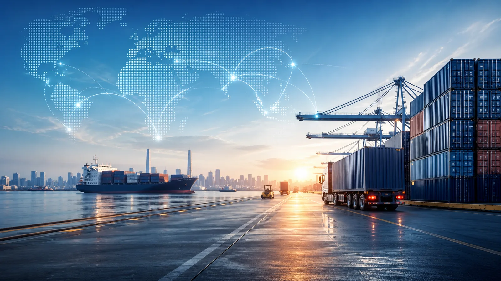 International trade and supply-chain connections serving global markets