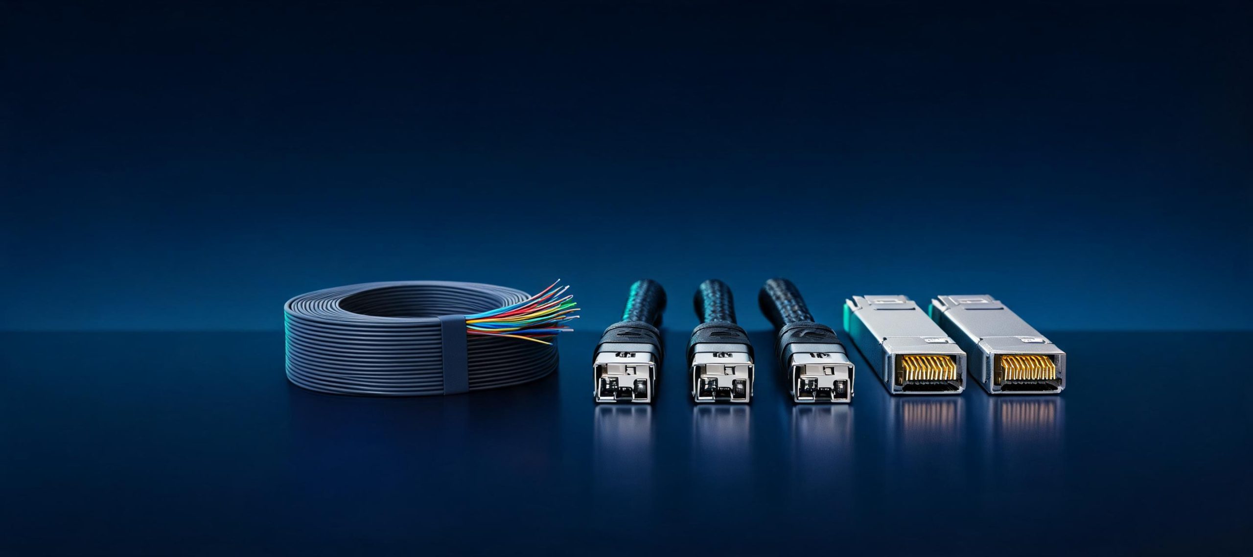 Fiber ribbon cable, armored patch cords and pluggable optical transceivers with metal housings
