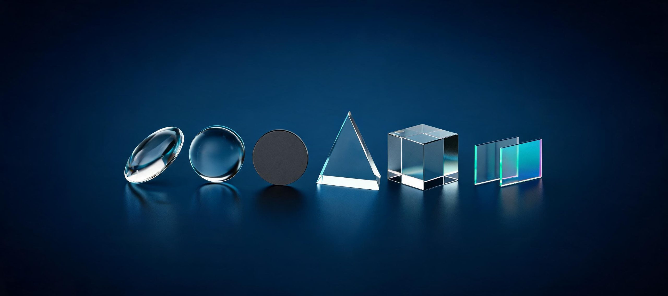 Precision optical components: aspheric and spherical lenses, germanium infrared window, prisms and coated windows