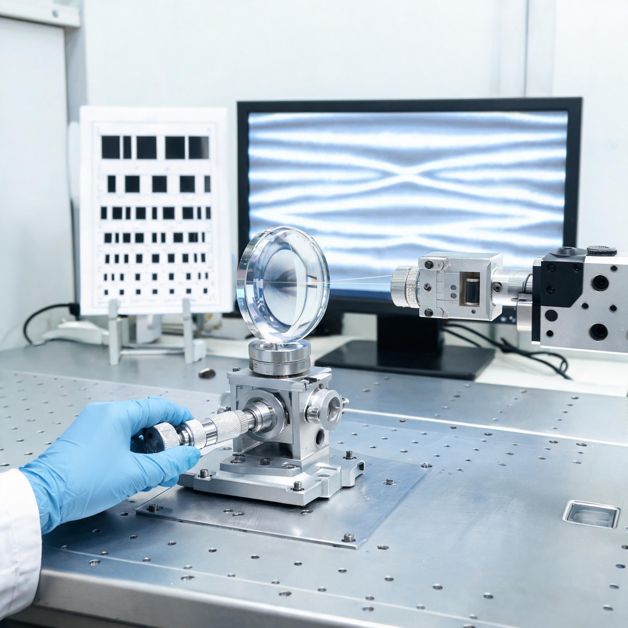 Generic illustration of optical alignment and measurement equipment
