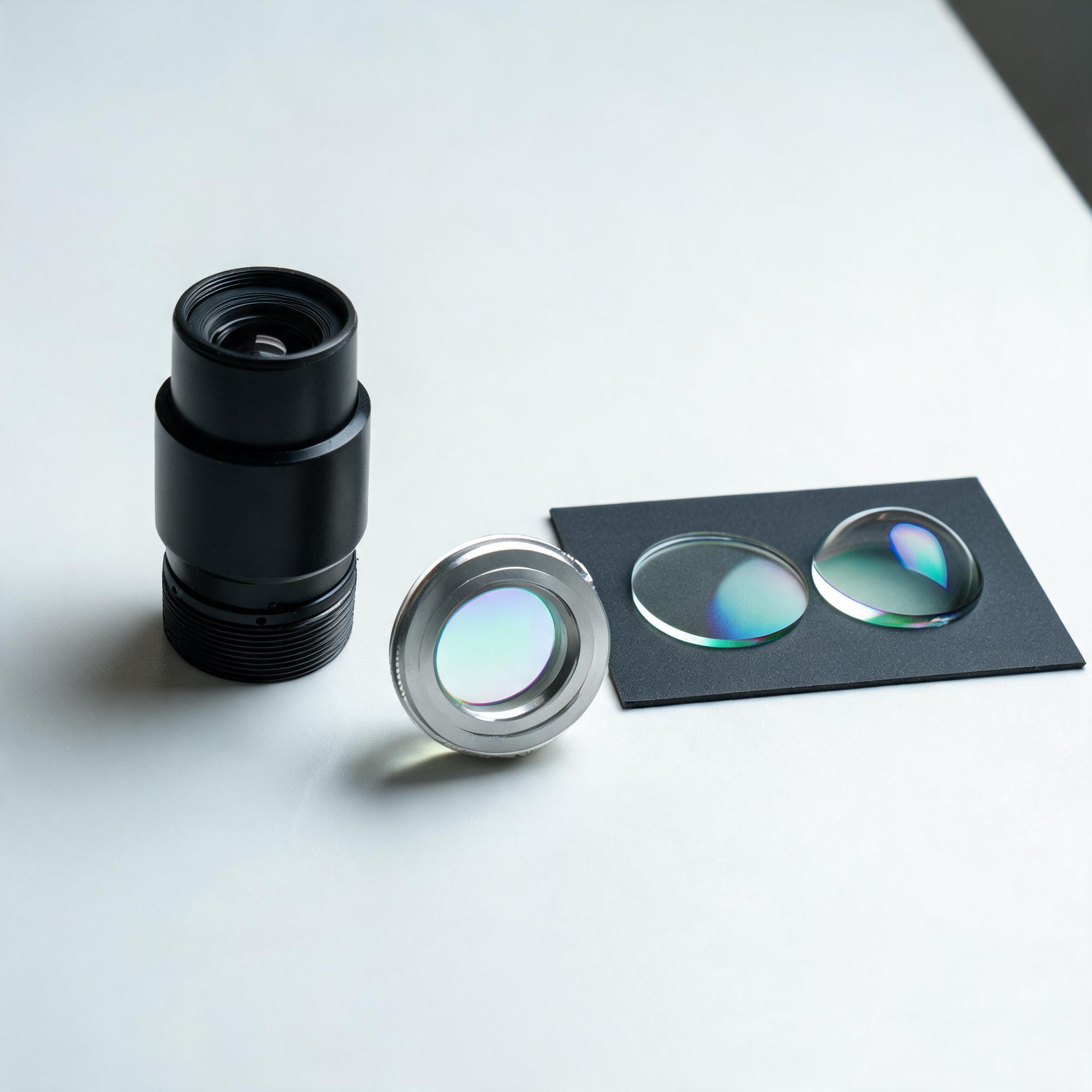 Generic illustration of optical components and coated surfaces